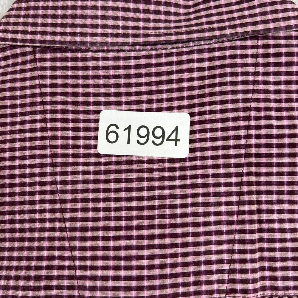 Wrangler George Strait Cowboy Cut Shirt XL Burgundy Check Men Western Button Up - Picture 7 of 7